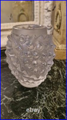 LaliqueVase en cristal à décor de poisson