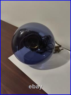 Lampe En Verre Signé Claude Morin Vintage