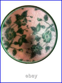 Lampe champignon de Vianne, décor floral, multicouche