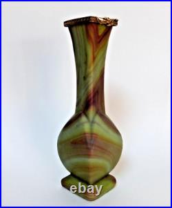 Landier vase sèvres verre Lithyalin marbré agate pierre dure vers 1900