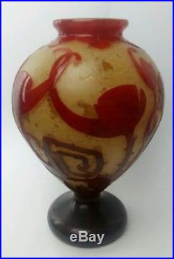 Le verre français grand vase boule modèle Spirales