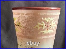 Legras / Grand vase en verre émaillé à décor japonisant / Modèle Printemps