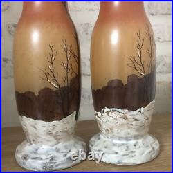 Legras Paire De Vases Tulipier Signés