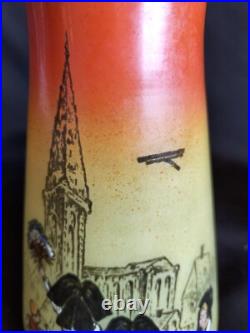 Legras / Paire de vases en verre teinté & émaillé Alsace française / Art Nouveau Legras / Paire de vases en verre teinté & émaillé Alsace française / Art Nouveau