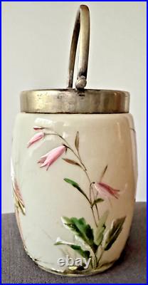 Legras Petit Pot en Verre Émaillé Cigogne Époque 1900 Art Nouveau vase