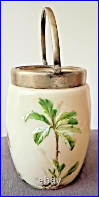 Legras Petit Pot en Verre Émaillé Cigogne Époque 1900 Art Nouveau vase