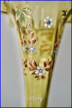 Legras Vase Cornet Porte Bouquet Bouquetière Émaillé Fleurs