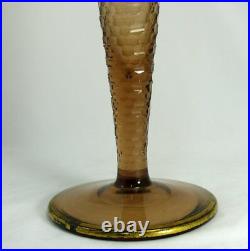 Legras, très grand vase cornet hollandais, guilloché, 60 cm, excellent état