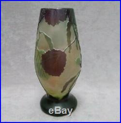 Legras vase Art Nouveau signé dégagé acide