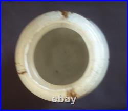 Legras, vase en verre à fond opaque marbré beige, décor de figures géométriques