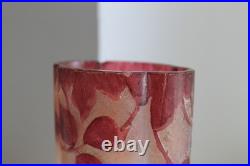 Legras vase quadrilobé série rubis en verre (1900 1910)