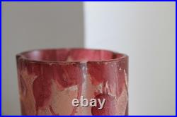 Legras vase quadrilobé série rubis en verre (1900 1910)