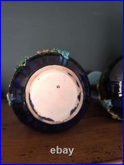 Lot De 2 Anciens Vases Barbotine