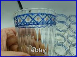 Lot de 18 verres anciens à décor émaillé