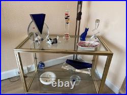 Lot de 2 Vases BACCARAT bleus état neuf