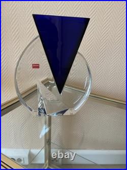 Lot de 2 Vases BACCARAT bleus état neuf