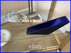 Lot de 2 Vases BACCARAT bleus état neuf