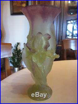 Magnifique Vase Signe Daum France