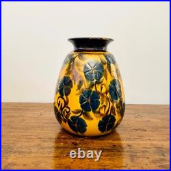 Magnifique Grand Vase Art Déco en Terre Cuite Vernissée René Nicole Années 30