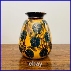 Magnifique Grand Vase Art Déco en Terre Cuite Vernissée René Nicole Années 30