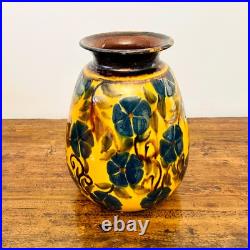 Magnifique Grand Vase Art Déco en Terre Cuite Vernissée René Nicole Années 30