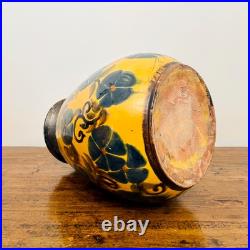 Magnifique Grand Vase Art Déco en Terre Cuite Vernissée René Nicole Années 30