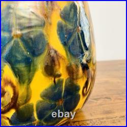 Magnifique Grand Vase Art Déco en Terre Cuite Vernissée René Nicole Années 30