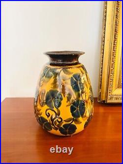 Magnifique Grand Vase René NICOLE vernissé Art déco 1930