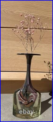 Magnifique Soliflore De Verrerie D'art, Signée Michèle Luzoro