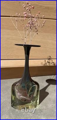 Magnifique Soliflore De Verrerie D'art, Signée Michèle Luzoro