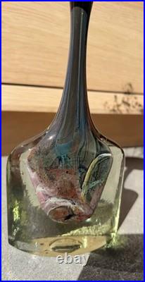 Magnifique Soliflore De Verrerie D'art, Signée Michèle Luzoro