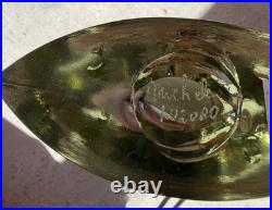 Magnifique Soliflore De Verrerie D'art, Signée Michèle Luzoro