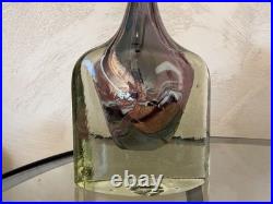 Magnifique Soliflore De Verrerie D'art, Signée Michèle Luzoro