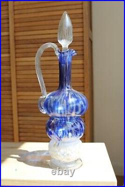 Magnifique Vase Carafe Aiguière Ancien Pate de Verre Clichy 1900 Legras