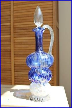 Magnifique Vase Carafe Aiguière Ancien Pate de Verre Clichy 1900 Legras