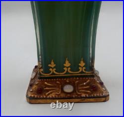 Magnifique Vase en verre coloré vert ancien à identifier. #5358#