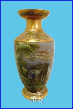 Magnifique Vase porcelaine de Limoges signé J. Golse