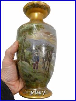 Magnifique Vase porcelaine de Limoges signé J. Golse
