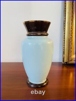 Magnifique et Rare Vase en Opaline attribué Baccarat décor japonisant Fin 19ème
