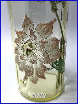 Magnifique paire de vases verre émaillé Art-Nouveau LEGRAS XIX 19TH 1900