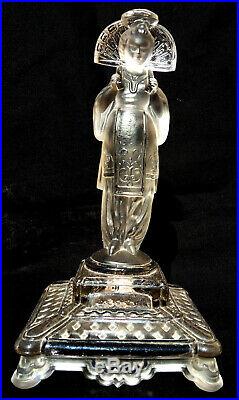 Magnifique statue 1900 Geisha par baccarat, era daum lalique vase galle