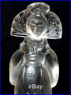 Magnifique statue 1900 Geisha par baccarat, era daum lalique vase galle