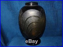 Magnifique vase ancien Schneider, ART-DECO 1930 / Gravé à l'acide