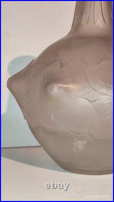 Maison Baccarat Vase Cristal Dépoli signé Épreuve De Tirage Industriel