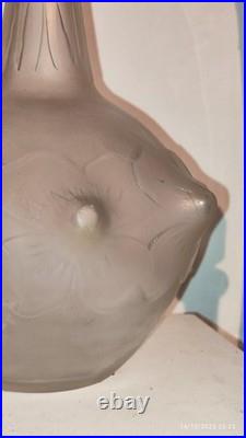 Maison Baccarat Vase Cristal Dépoli signé Épreuve De Tirage Industriel