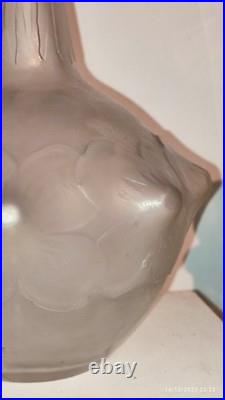 Maison Baccarat Vase Cristal Dépoli signé Épreuve De Tirage Industriel