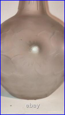 Maison Baccarat Vase Cristal Dépoli signé Épreuve De Tirage Industriel