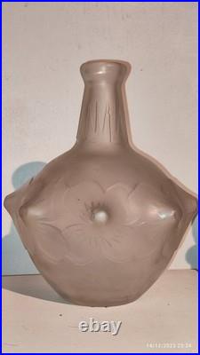 Maison Baccarat Vase Cristal Dépoli signé Épreuve De Tirage Industriel