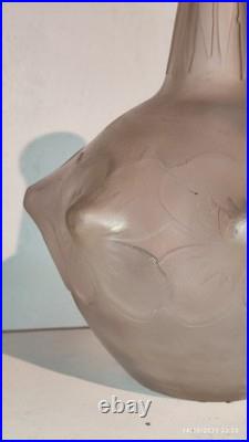 Maison Baccarat Vase Cristal Dépoli signé Épreuve De Tirage Industriel