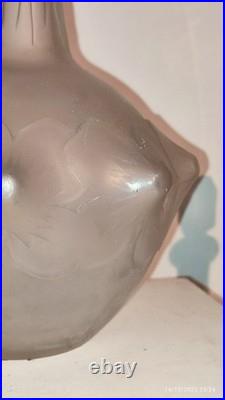 Maison Baccarat Vase Cristal Dépoli signé Épreuve De Tirage Industriel